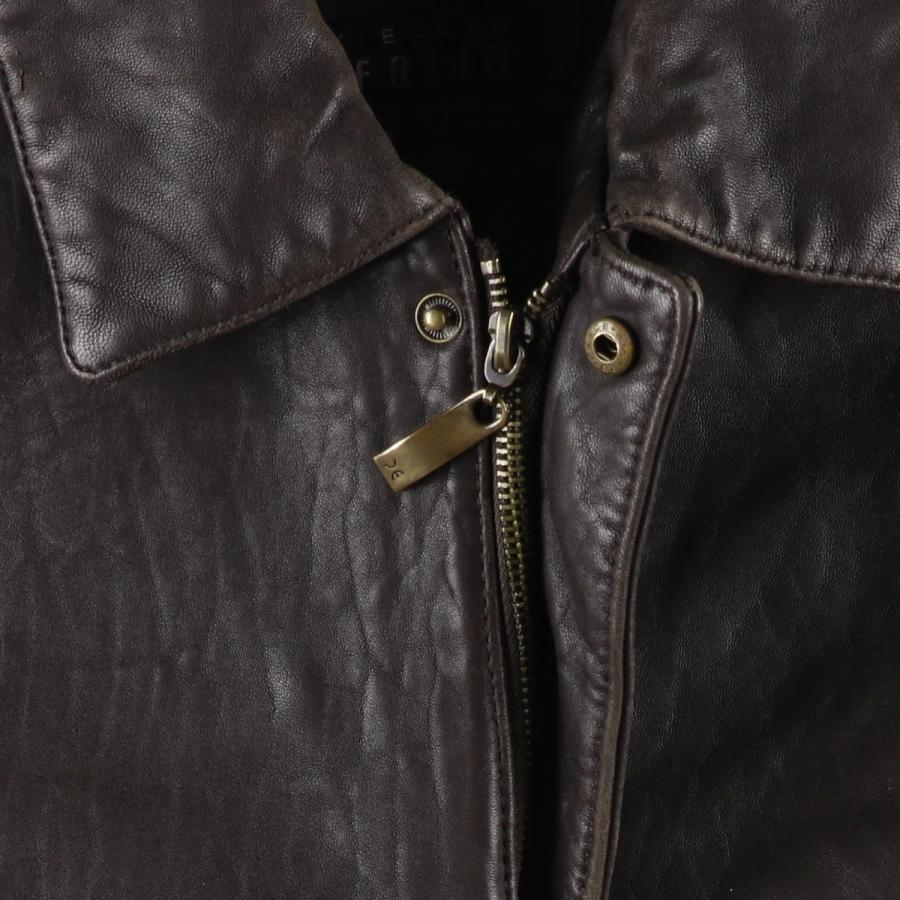 古着 90年代 ペリーエリス PERRY ELLIS PORTFOLIO 中綿入り レザー