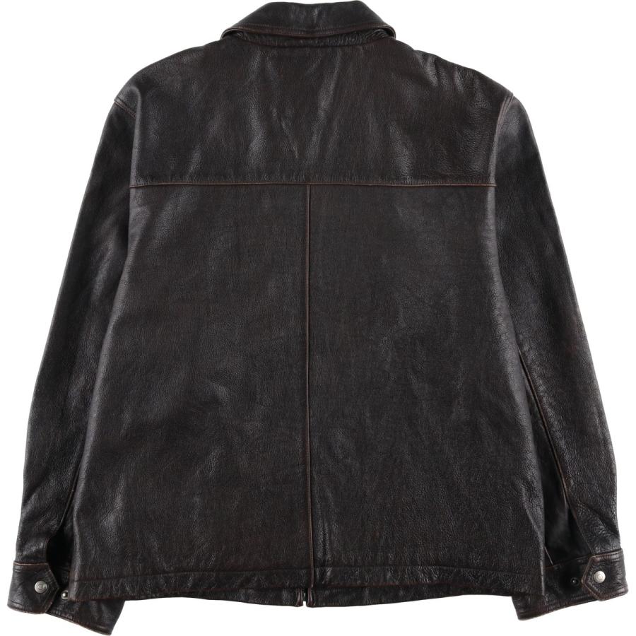 古着 CHEROKEE スイングトップタイプ レザーブルゾン メンズL相当