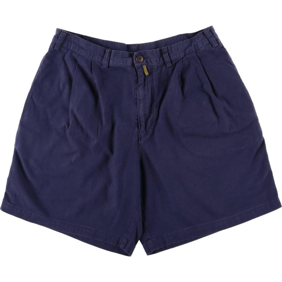 00s パタゴニア コットン 2タック ワイドショーツ ネイビー デッドストック patagonia（パタゴニア） 古着 00年代 Patagonia A/C Shorts 57723S8