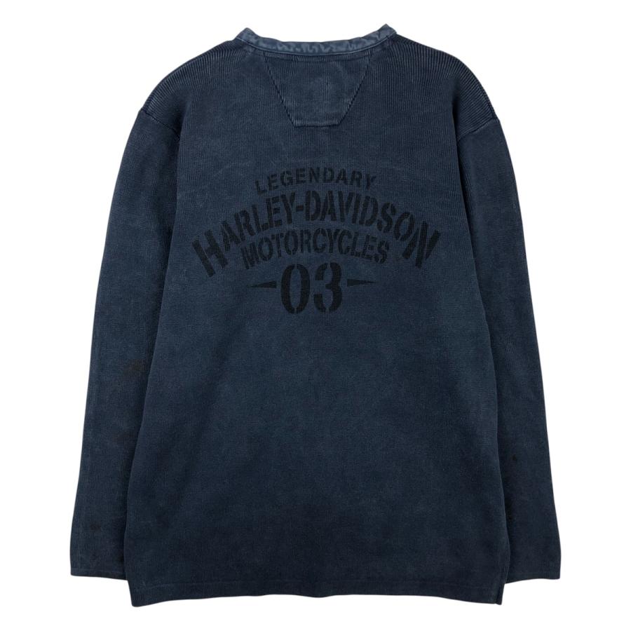 古着 ハーレーダビッドソン Harley-Davidson ヘンリーネック コットンニットセーター メンズM相当/eaa612102 古着 ハーレーダビッドソン Harley-Davidson ヘンリーネック コットン