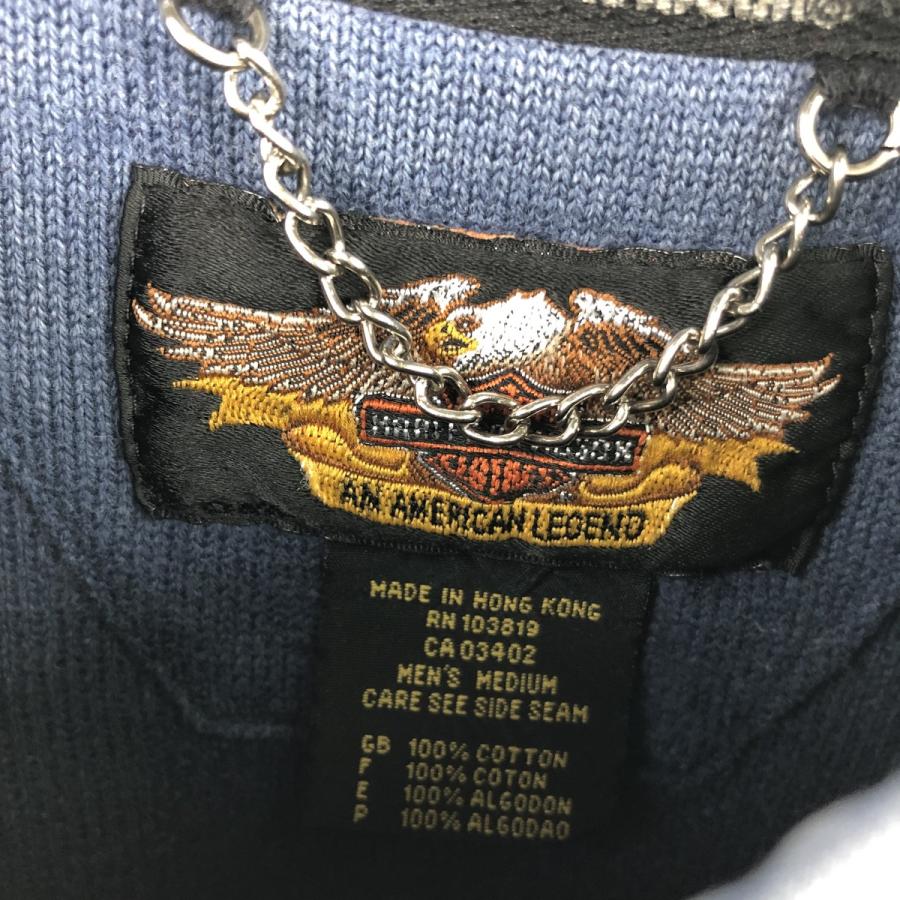 古着 ハーレーダビッドソン Harley-Davidson ヘンリーネック コットン