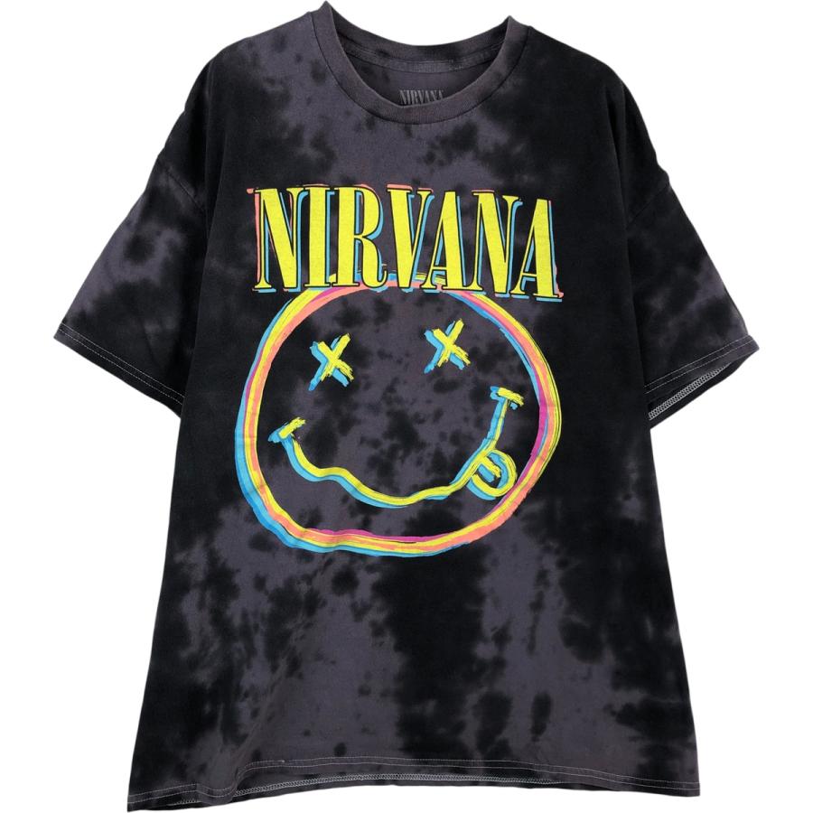 【新品・英国購入】ニルヴァーナ 希少タイダイ柄 Tシャツ 完売品 Lサイズ 古着 NIRVANA ニルヴァーナ タイダイ柄 バンドTシャツ バンT メンズL