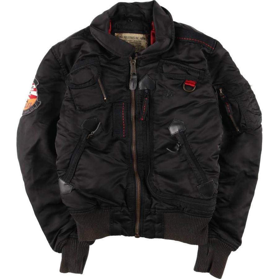 古着 民間品 アルファ ALPHA 中綿入り ミリタリー フライトジャケット