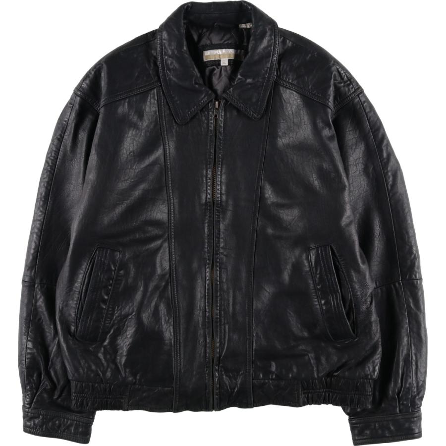 古着 ペリーエリス PERRY ELLIS スイングトップタイプ 中綿入り レザー 
