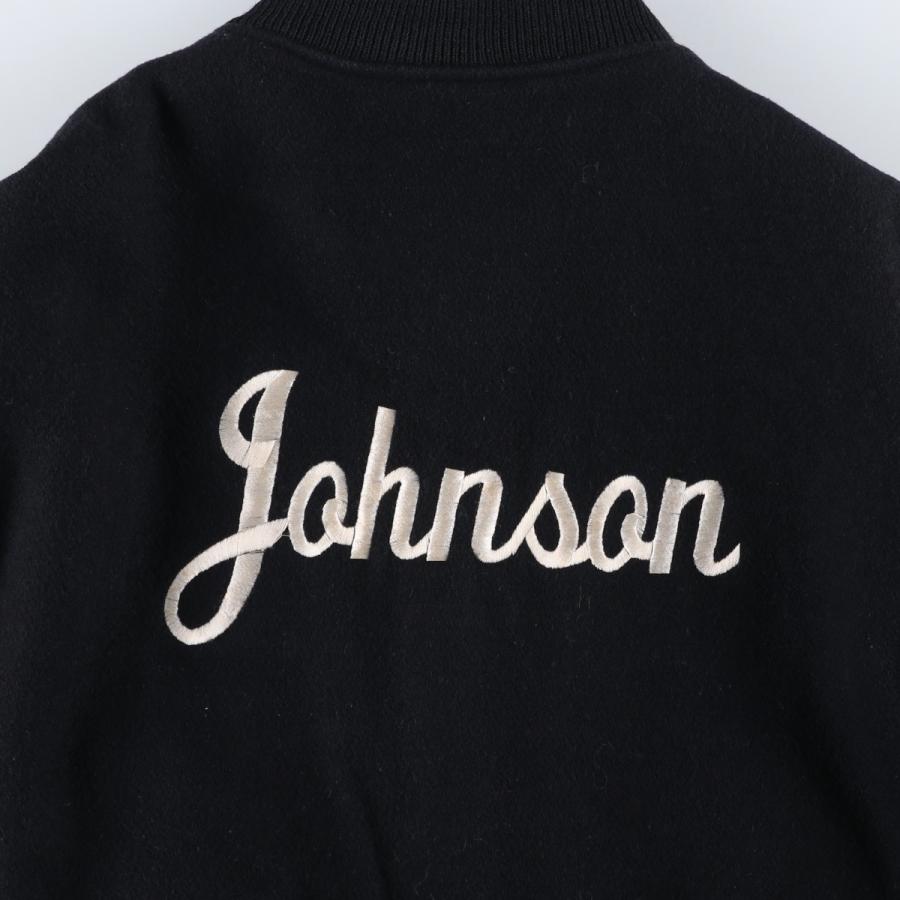 古着 90年代 Golden Bear 袖革ウールボタンスタジャン バーシティ