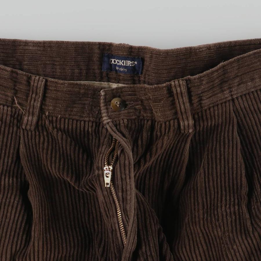 古着 90年代 ドッカーズ DOCKERS khakis ツータック 太畝 コーデュロイ