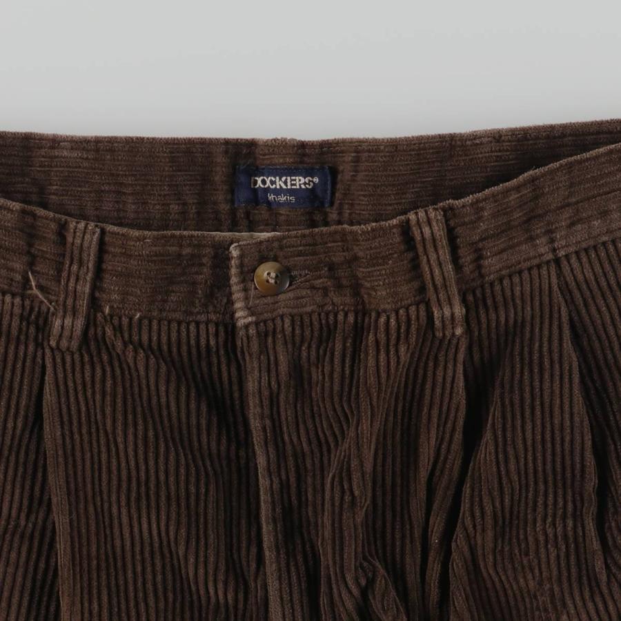 古着 90年代 ドッカーズ DOCKERS khakis ツータック 太畝 コーデュロイ