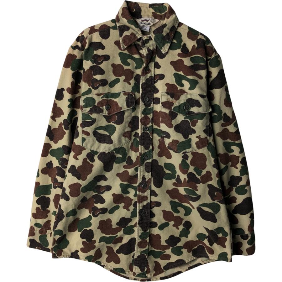 古着 ダックスバック Duxbak 迷彩柄 ダックハンターカモ 長袖 プリント