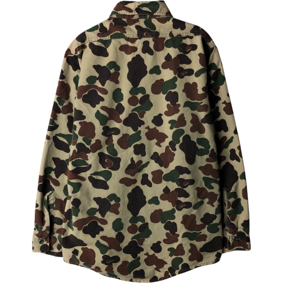 古着 ダックスバック Duxbak 迷彩柄 ダックハンターカモ 長袖 プリント