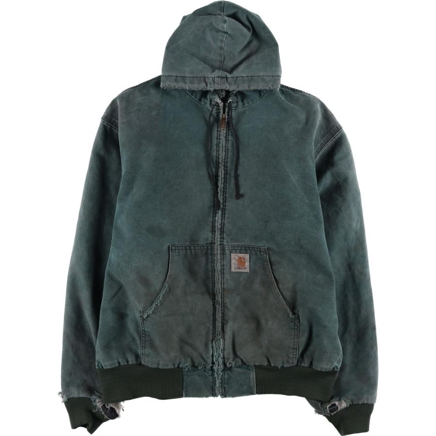 古着 80~90年代 カーハート Carhartt アクティブジャケット 中綿入り ダックフルジップパーカー USA製 メンズXL相当/eaa613324 Carhartt（カーハート） 古着 80~90年代 アクティブジャケット 中綿