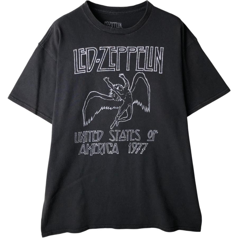 古着 レッドツェッペリン バンドTシャツ バンT メンズL相当 フェード