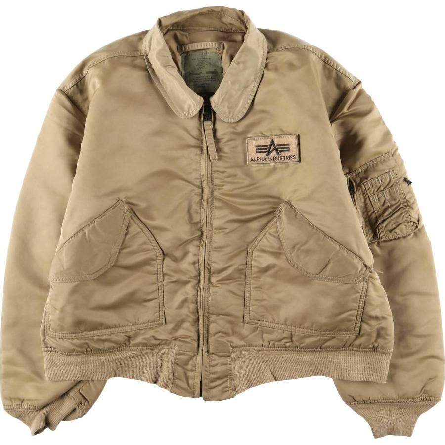 古着 アルファ ALPHA CWU-45/Pタイプ フライトジャケット メンズL 古着 民間品 アルファ ALPHA CWU-45/Pタイプ 中綿入り ミリタリー