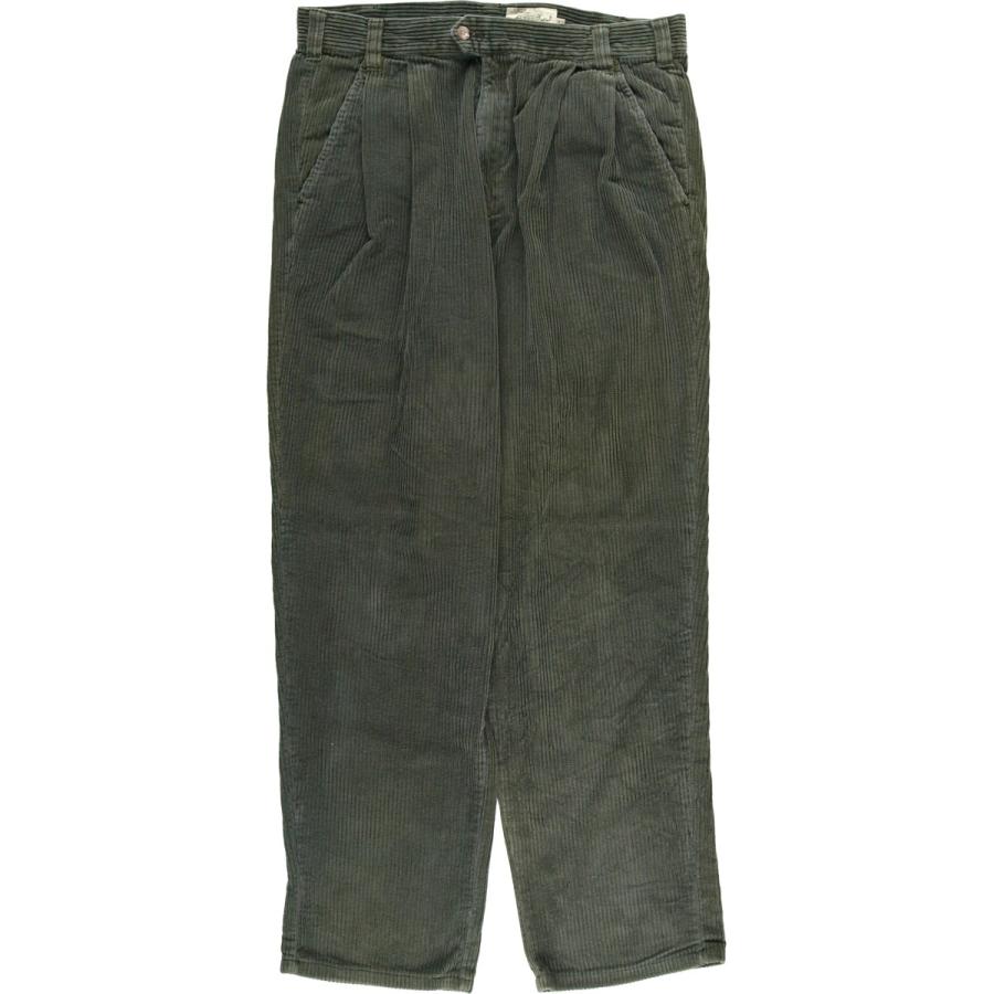 古着 エディーバウアー Eddie Bauer ツータック 太畝 コーデュロイパンツ メンズw35相当/eaa613662 Eddie Bauer（エディーバウアー） 古着 ツータック 太畝 コーデュロイ