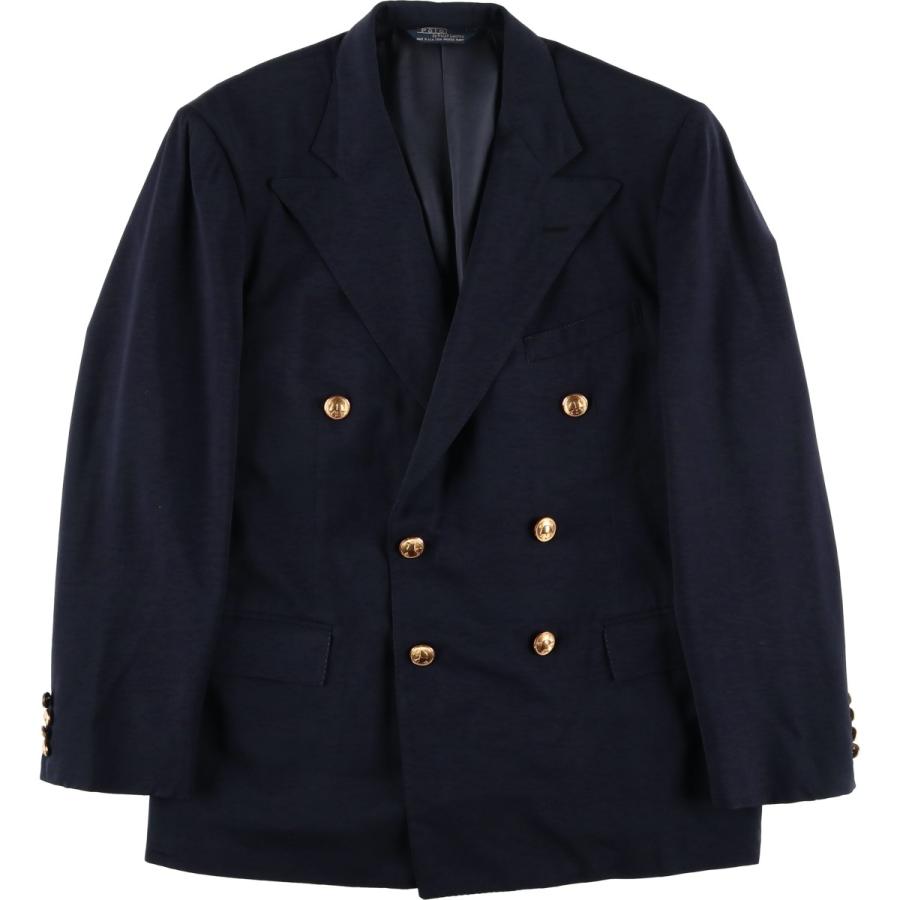 未使用 ラルフローレン ダブルブレストジャケット ピークドラペル 現行 40R 古着 90年代 ラルフローレン POLO by Ralph Lauren ダブルブレスト