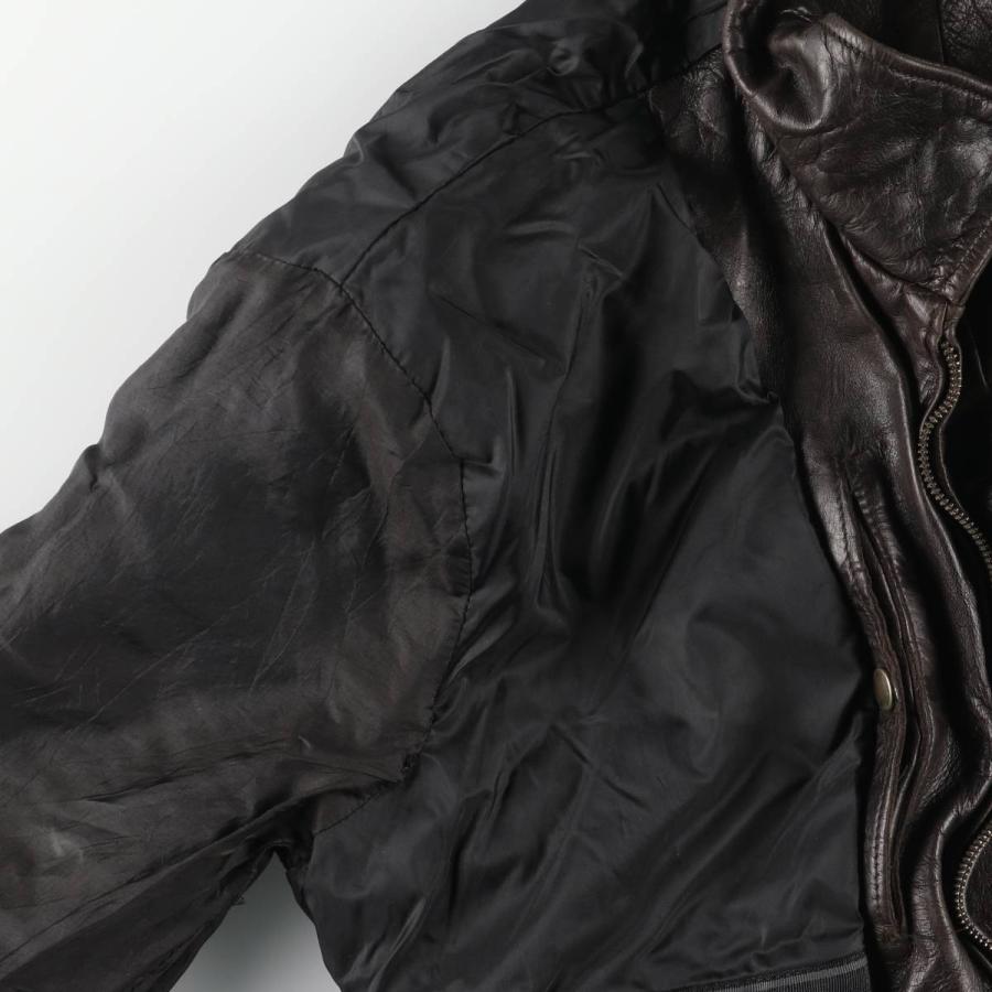 古着 VENT COUVERT スイングトップタイプ レザーブルゾン メンズM相当