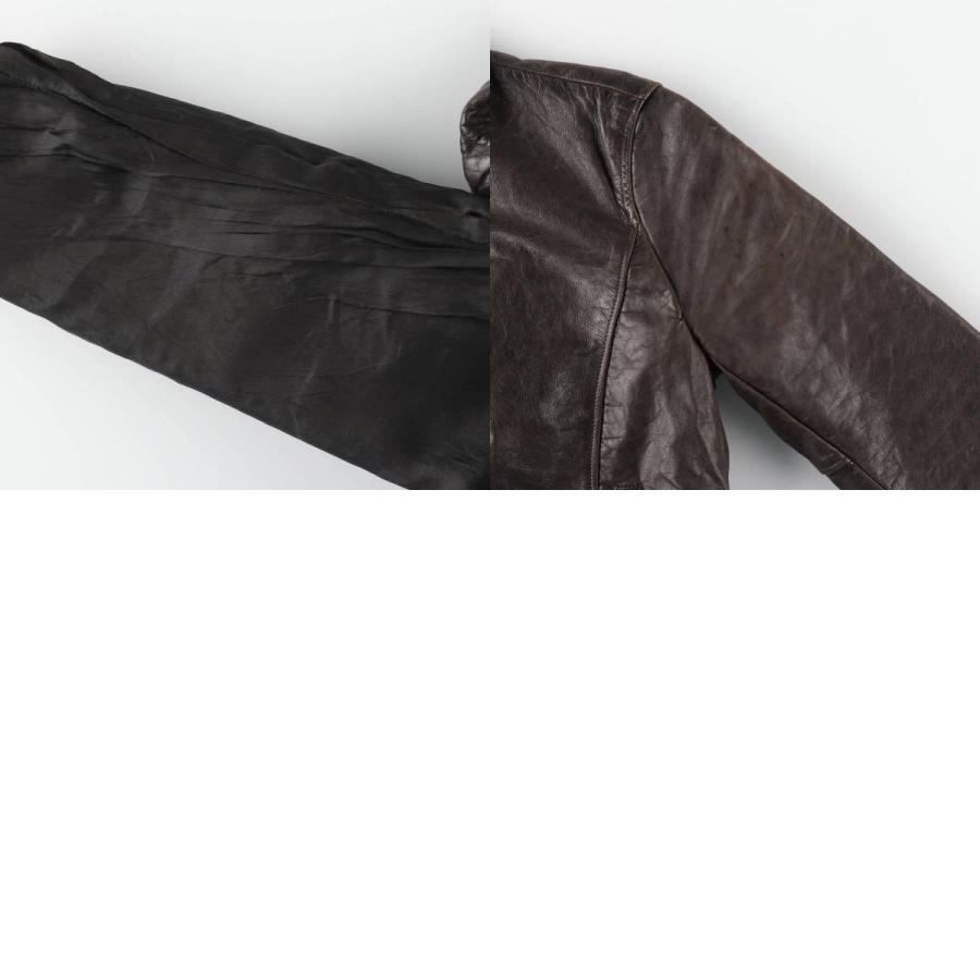 古着 VENT COUVERT スイングトップタイプ レザーブルゾン メンズM相当