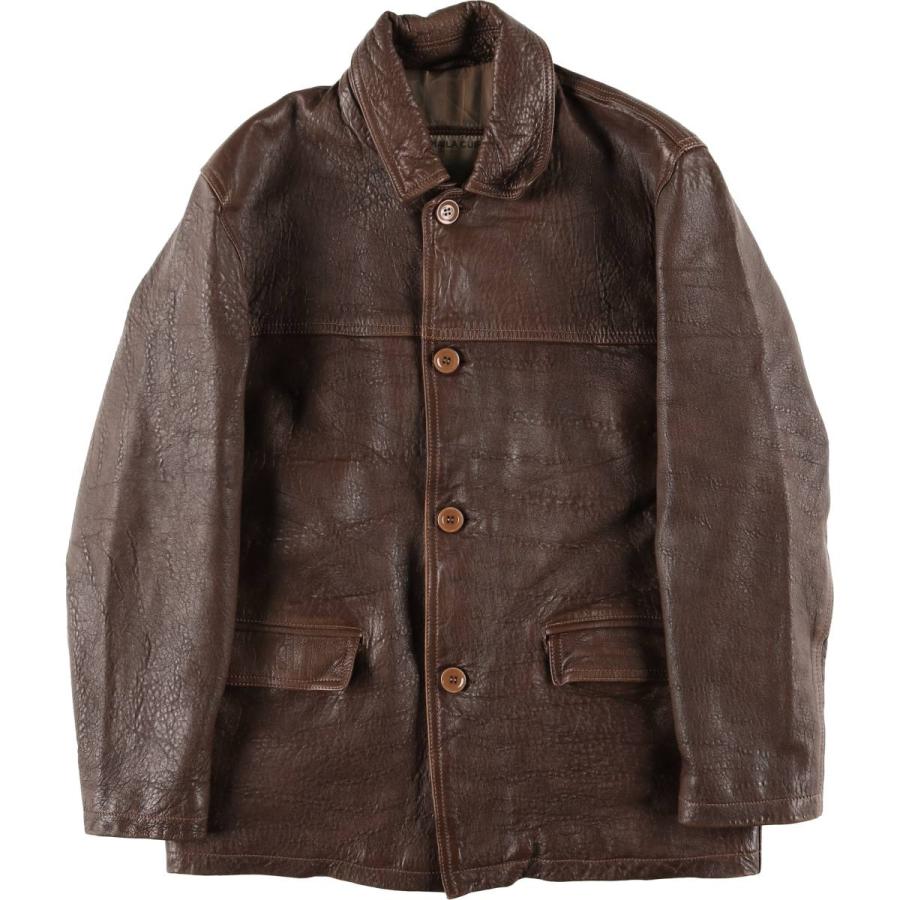 h*y様 columbia　レザーカーコート　レザージャケット　古着　ブラウン Columbia 本革スポーツジャケット レザージャケット ブラウン L | 古着