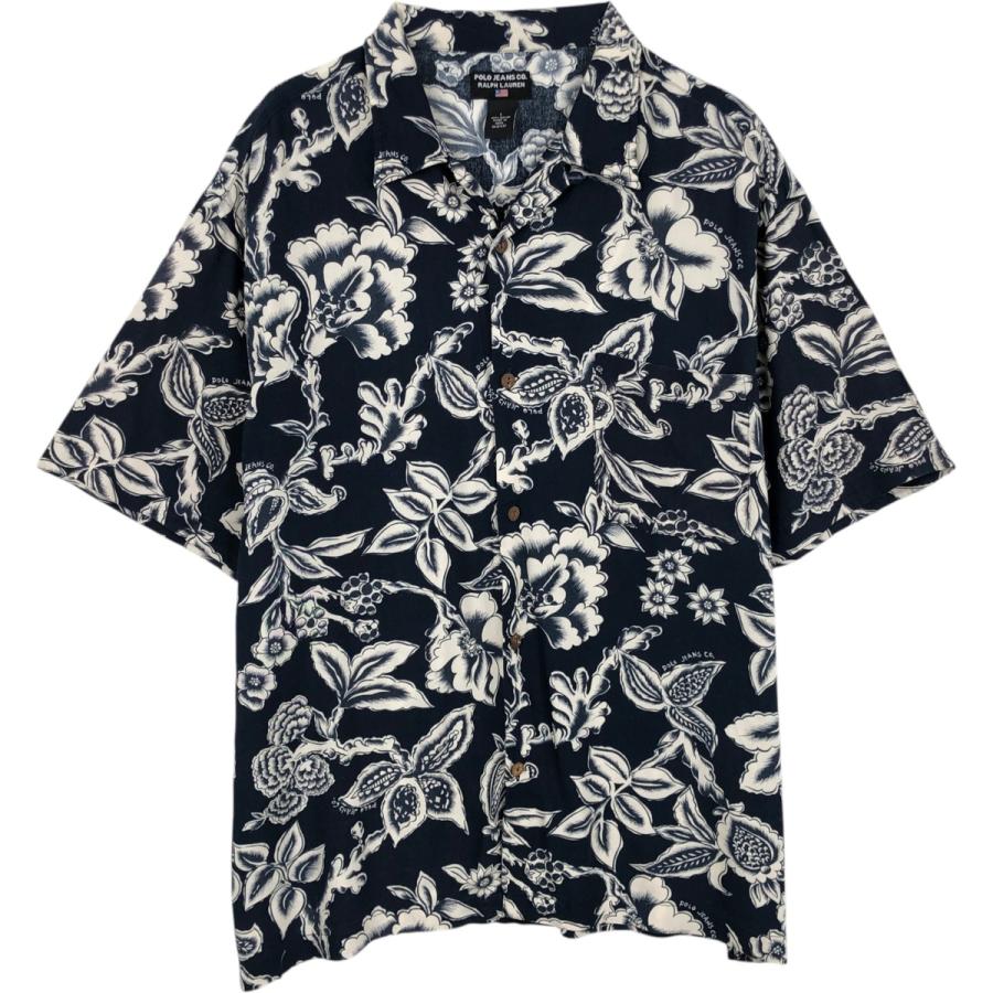 古着 00年代 ラルフローレン POLO JEANS CO. ボタニカル柄 オープン