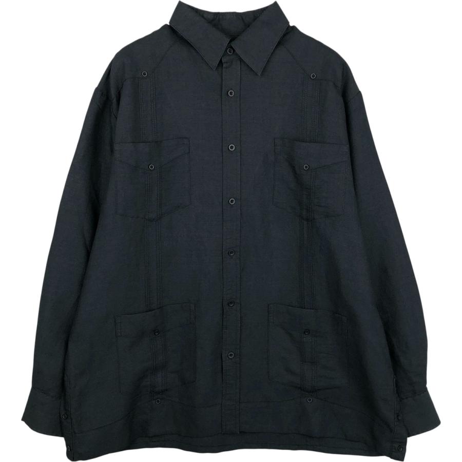 古着 Cubavera ボックスシャツ 長袖 メキシカンシャツ キューバシャツ