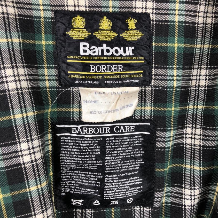 古着 80~90年代 バブアー Barbour BORDER ボーダー 旧3ワラント