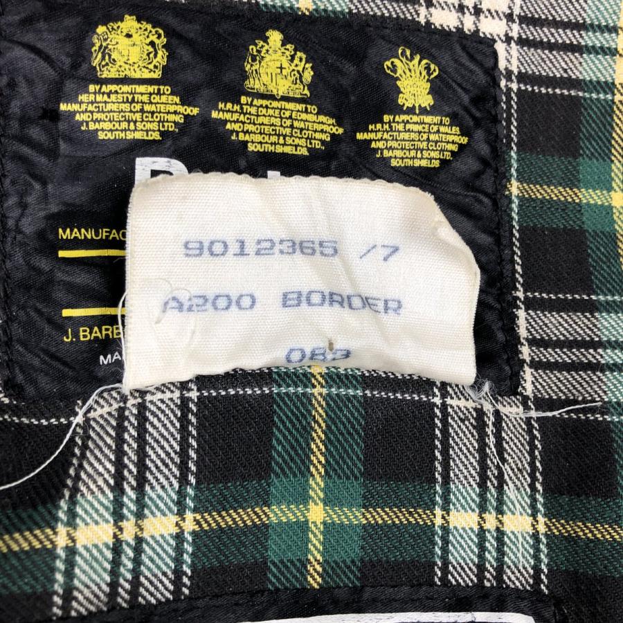 古着 80~90年代 バブアー Barbour BORDER ボーダー 旧3ワラント