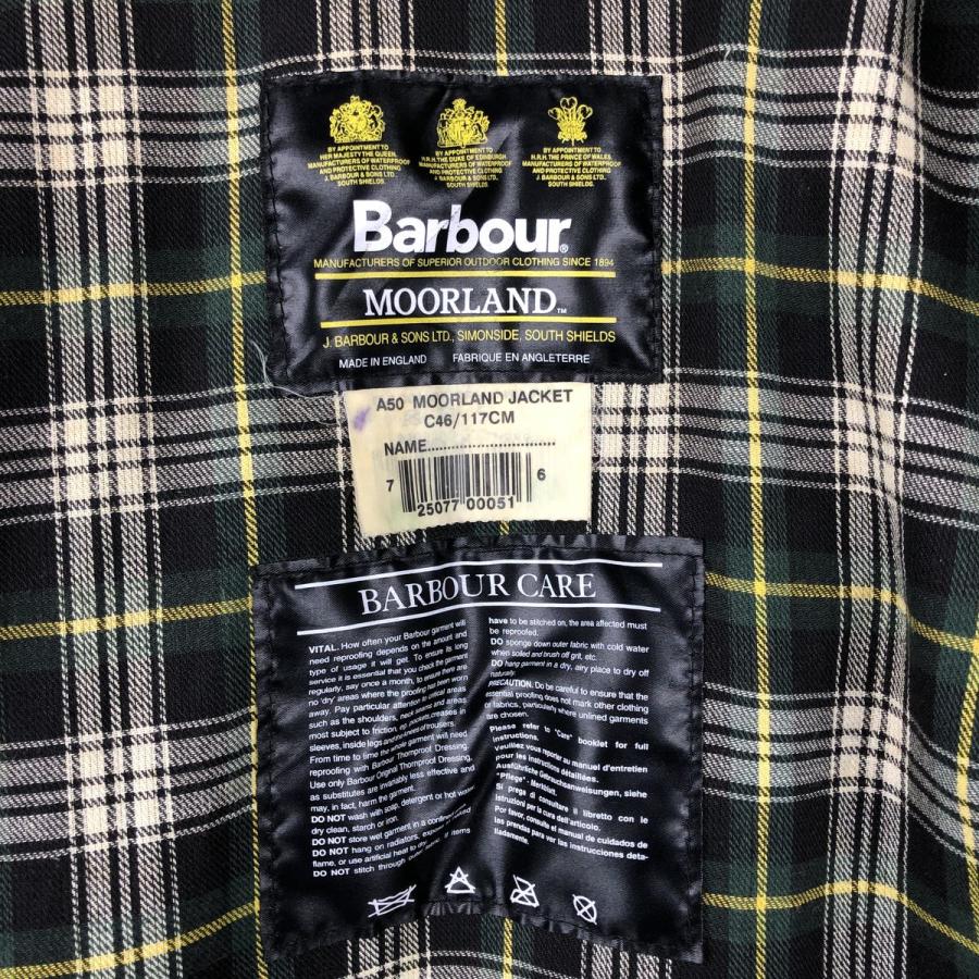 古着 90年代 バブアー Barbour MOORLAND ムーアランド 旧3ワラント