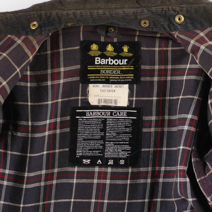 古着 90年代 バブアー Barbour BORDER ボーダー 旧3ワラント ワックス