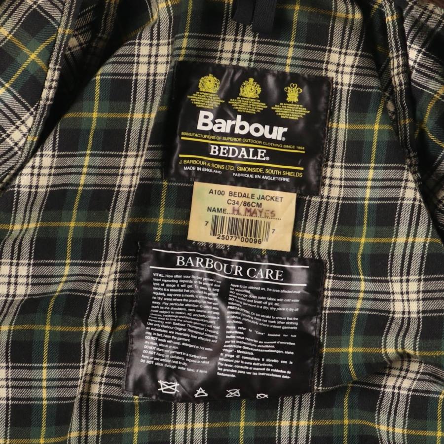 古着 00年代 バブアー Barbour BEDALE ビデイル 旧3ワラント ワックス