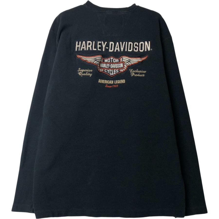 古着 ハーレーダビッドソン Harley-Davidson ヘンリーネック サーマル