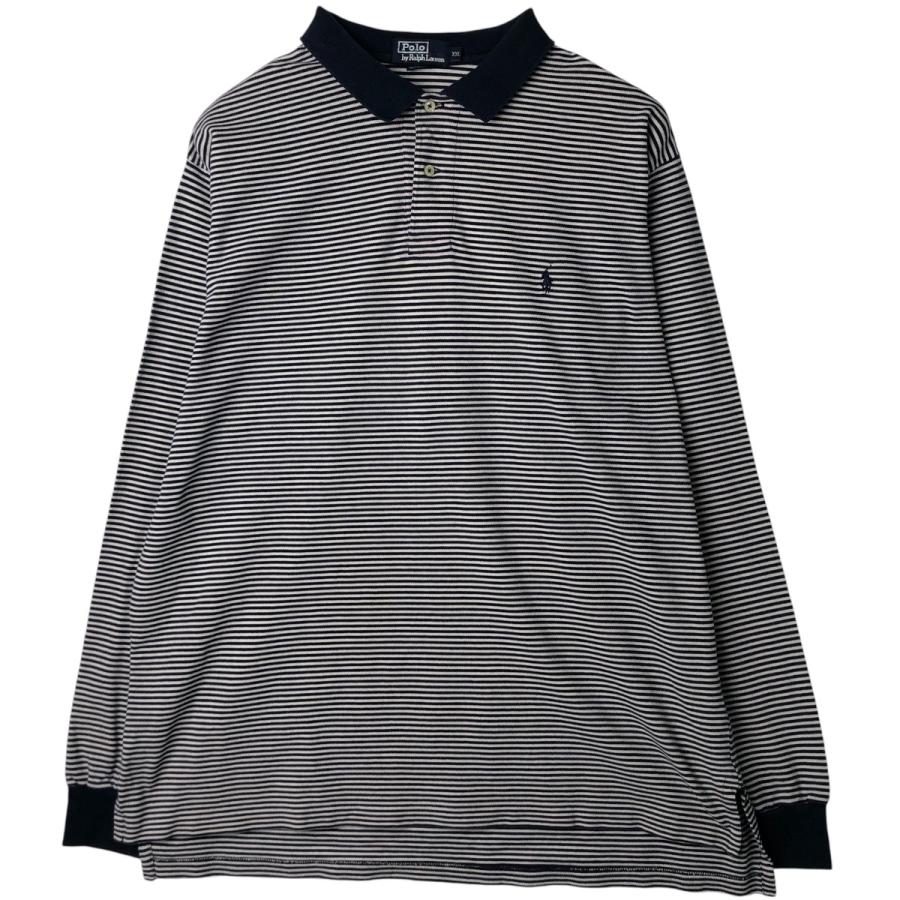 古着 ラルフローレン Ralph Lauren POLO by 長袖 ボーダー ポロシャツ