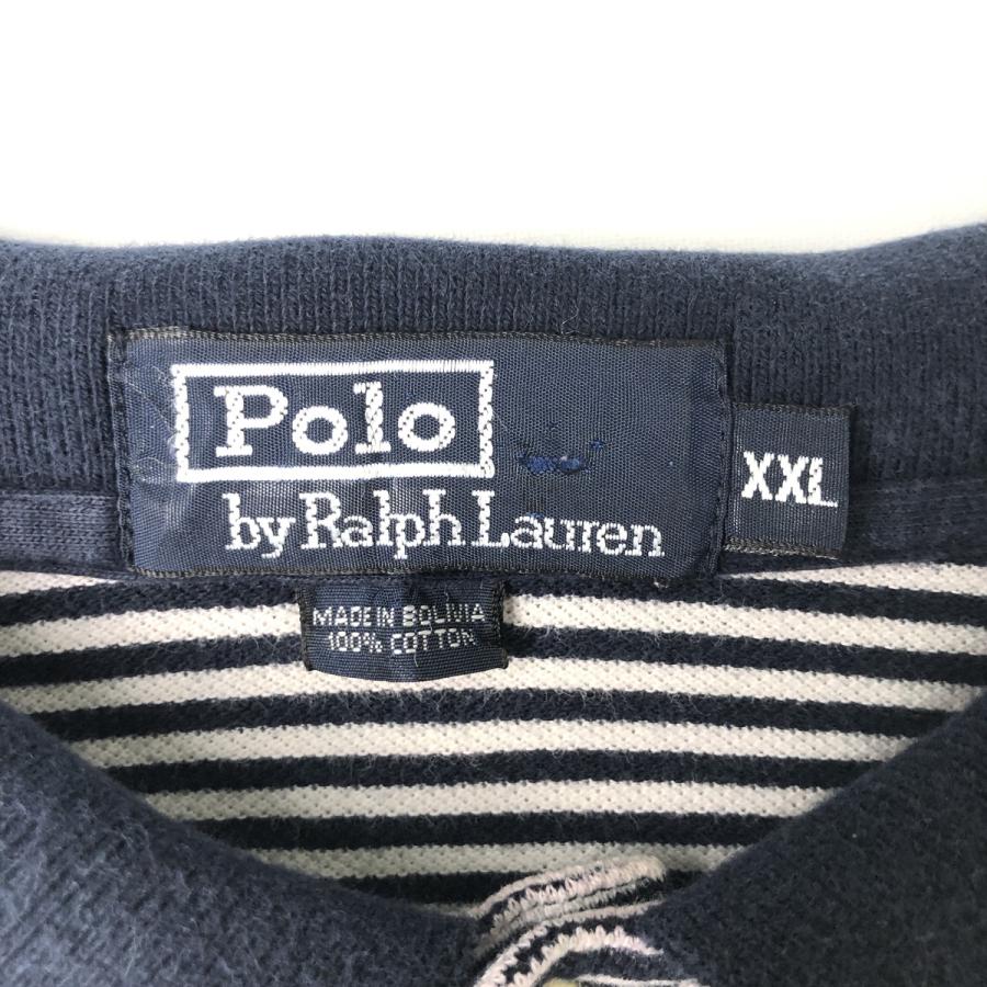 古着 ラルフローレン Ralph Lauren POLO by 長袖 ボーダー ポロシャツ