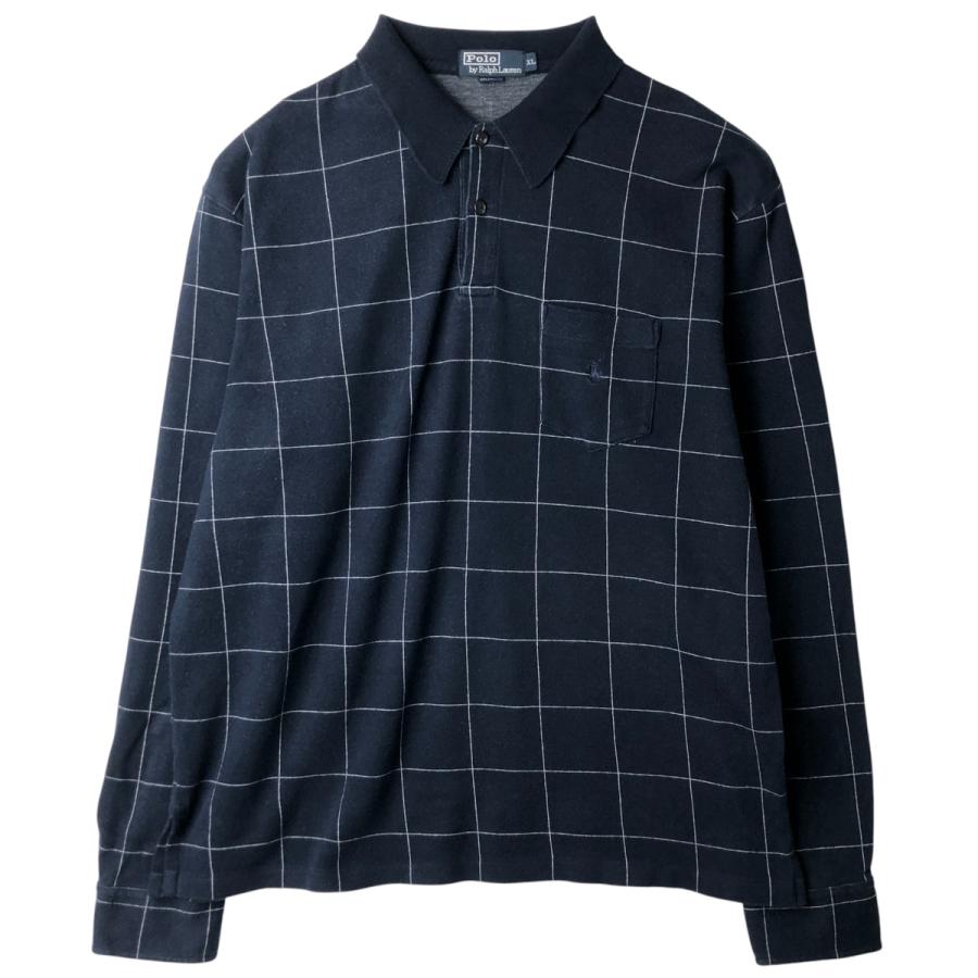 古着 ラルフローレン Ralph Lauren POLO by Ralph Lauren 長袖 チェック ポロシャツ メンズM相当/eaa616500 古着 ラルフローレン Ralph Lauren POLO by 長袖 チェック ポロシャツ