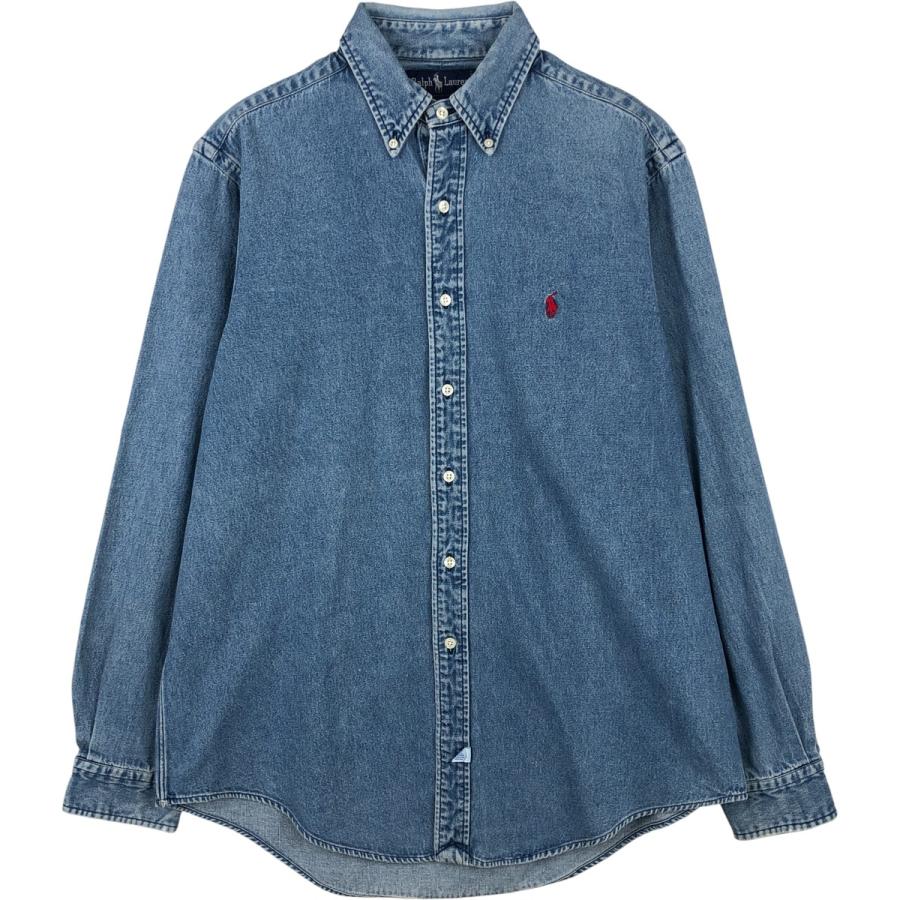 古着 ラルフローレン Ralph Lauren 長袖 ボタンダウンデニムシャツ
