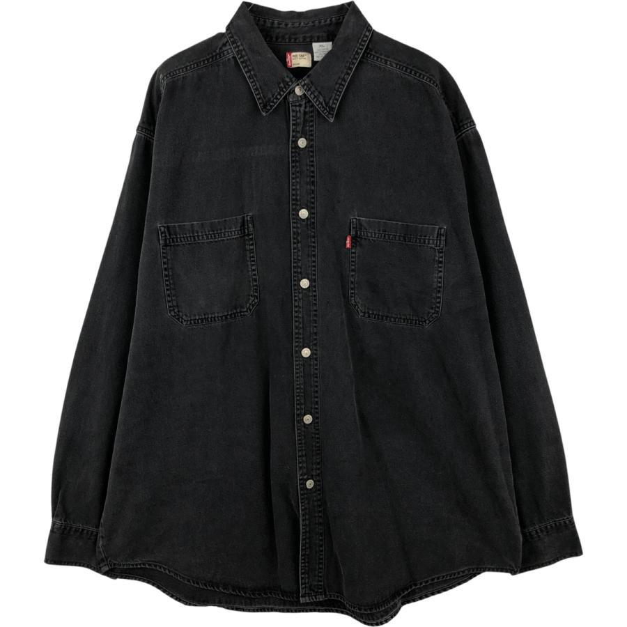 Levis リーバイス デニムシャツ 古着 無地 Wポケット L 黒 17249 LEVI'S ( リーバイス ) TWISTED デニム シャツジャケット アウター トップス