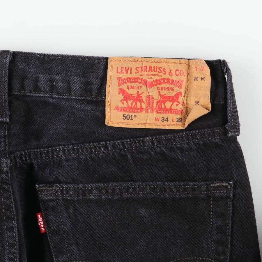古着 リーバイス Levi's 501 ブラックデニム ストレートデニムパンツ メンズw34相当/eaa615383 Levi's（リーバイス） 古着 Levi's 501 ブラックデニム ストレート