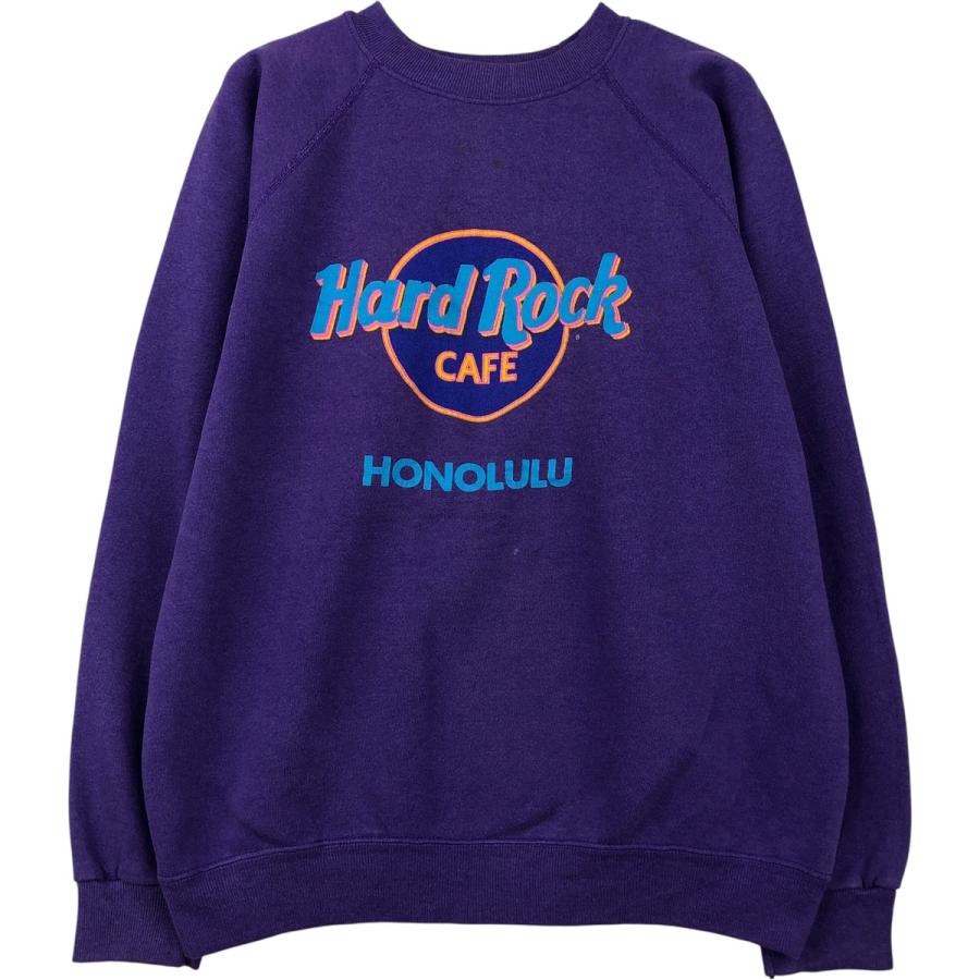 古着 80年代 ヘインズ Hanes 青タグ HARD ROCK CAFE ハードロックカフェ アドバタイジング スウェットシャツ トレーナー USA製 メンズL相当 ヴィンテージ/eaa615740 Hanes（ヘインズ） 古着 80年代 青タグ ハードロックカフェ