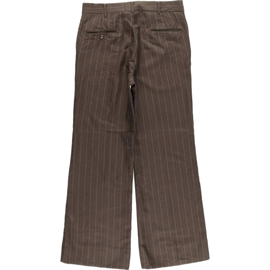 ストライプ柄70s フレアパンツ 古着 70~80年代 h.i.s ストライプ柄 マルチストライプ フレアパンツ