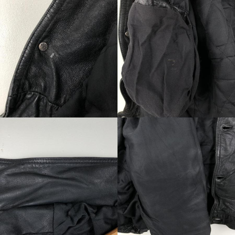 古着 FORECAST トラッカージャケット レザーブルゾン メンズXL相当