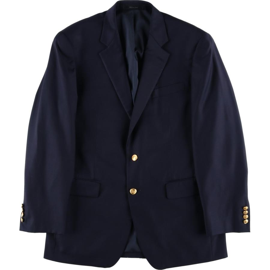 古着 ラルフローレン Ralph Lauren LAUREN ローレン 紺ブレザー