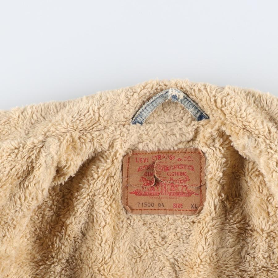 Levi's（リーバイス） 古着 中綿入り デニムボアジャケット メンズXL