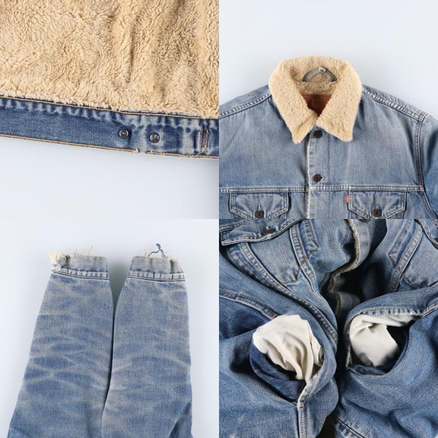 Levi's（リーバイス） 古着 中綿入り デニムボアジャケット メンズXL