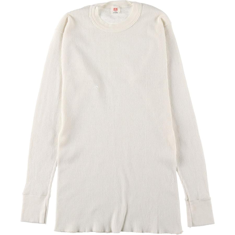 Hanes（ヘインズ） 古着 80年代 サーマルロンT ワッフル USA製 メンズL
