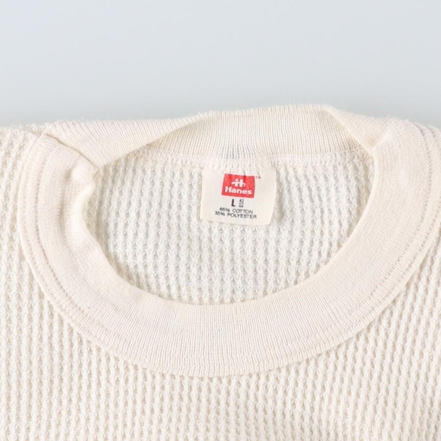 Hanes（ヘインズ） 古着 80年代 サーマルロンT ワッフル USA製 メンズL
