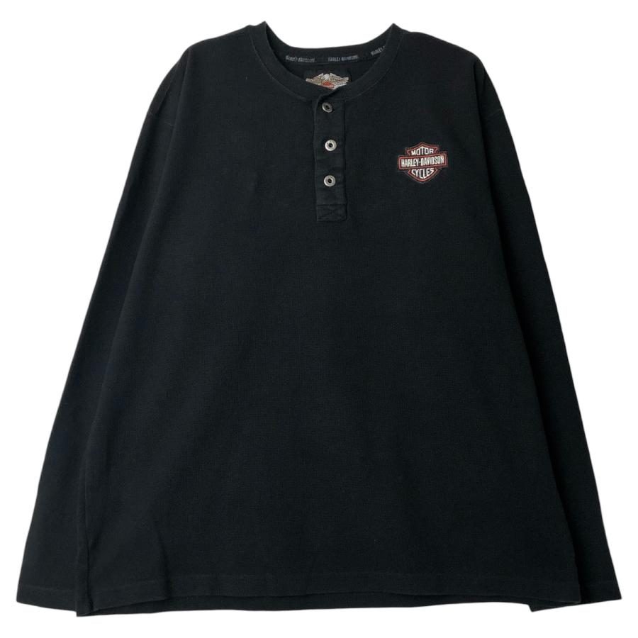 古着 ハーレーダビッドソン Harley-Davidson ヘンリーネック サーマル 