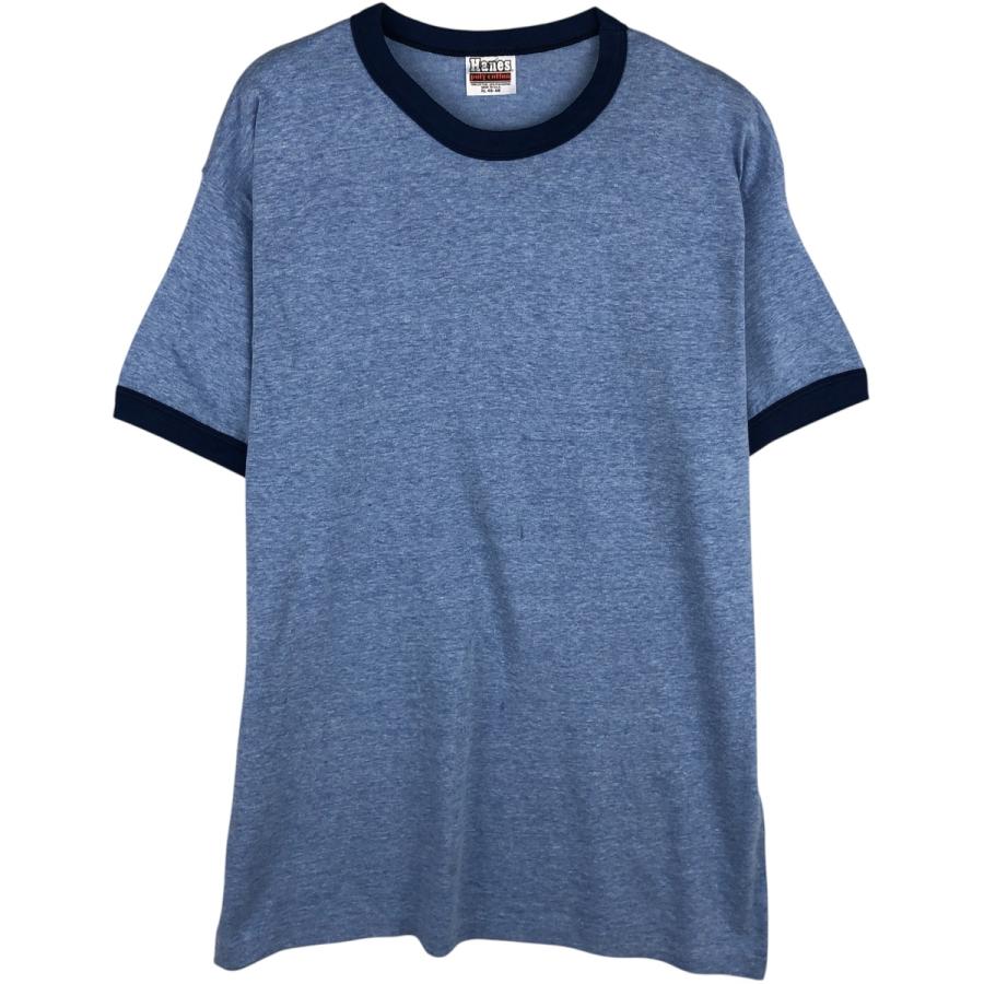 Hanes（ヘインズ） 古着 80年代 オレンジタグ 無地 リンガーTシャツ