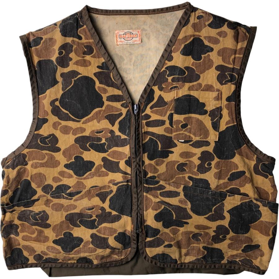 70-80's ベスト カモフラージュ SAFTBAK ®*︎様 SAFTBAK セーフティバック / Vest Hunting Camo Hunter Duck トップス