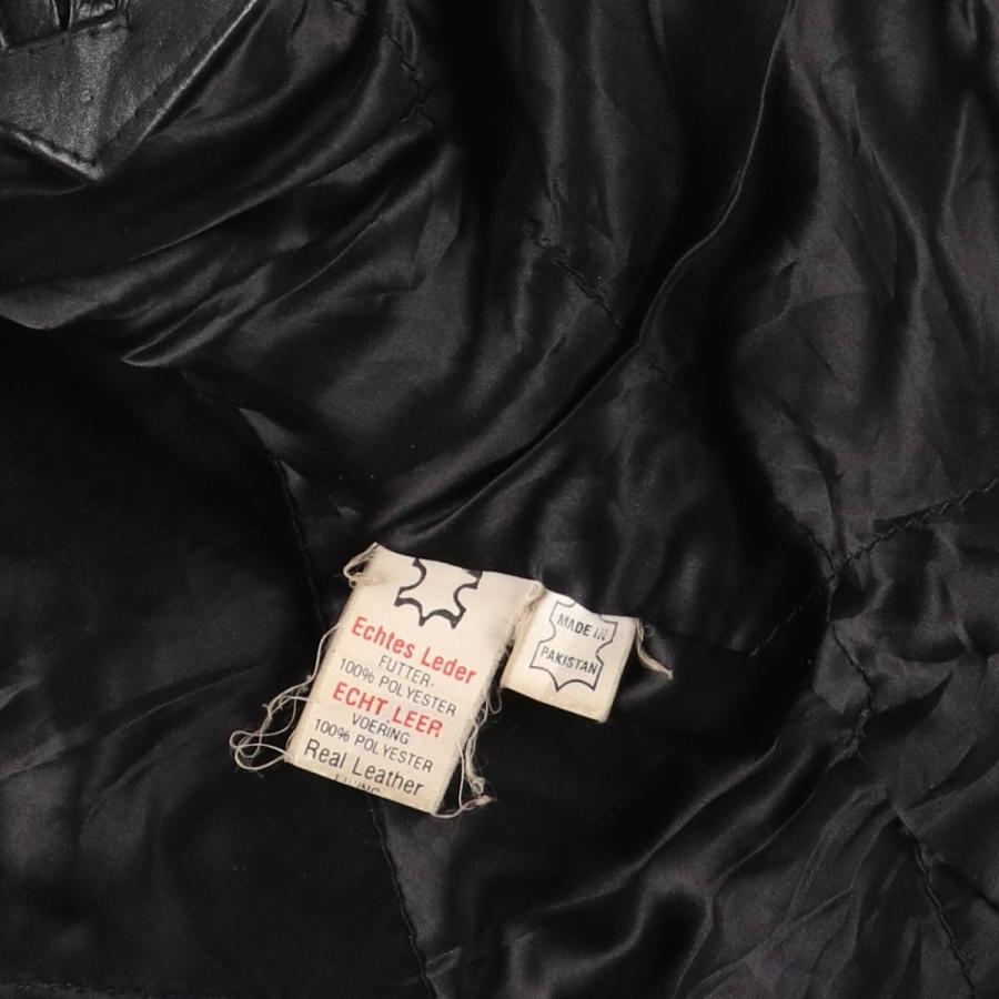 古着 90年代 AKASO スイングトップタイプ レザーブルゾン メンズL相当