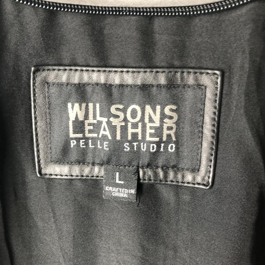 古着 ウィルソンズレザー WILSONS LEATHER PELLE STUDIO スイングトップタイプ レザーブルゾン メンズL相当/eaa616810 古着 ウィルソンズレザー WILSONS LEATHER PELLE STUDIO スイング