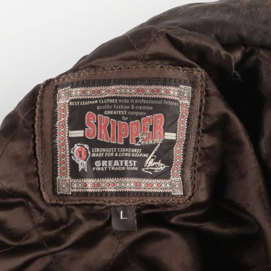 古着 スキッパー SKIPPER トラッカージャケット レザージャケット