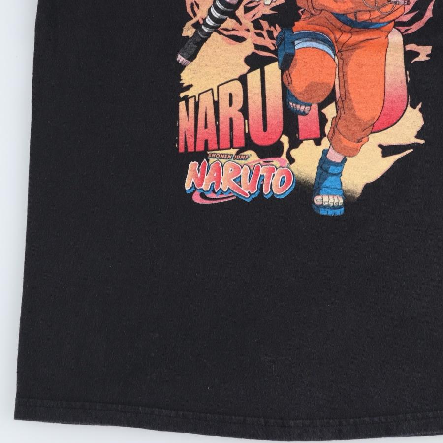 古着 NARUTO ナルト アニメ キャラクタープリントTシャツ メンズM相当 